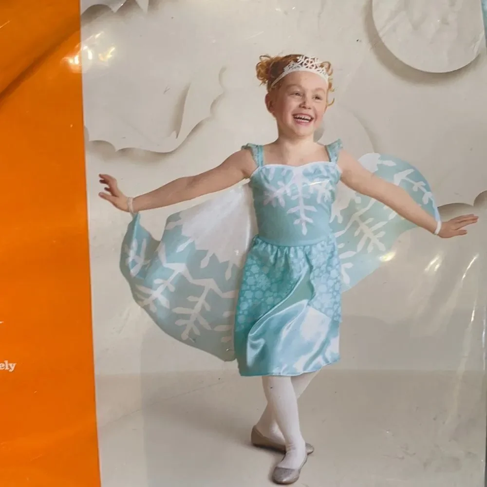 Kids Snow Fairy Halloween Costume Size L NEW